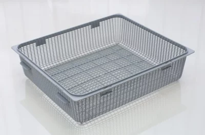 Рамка выдвижная с двумя корзинами, 870-1000мм, отделка алюминий полированный + транспарент + серая