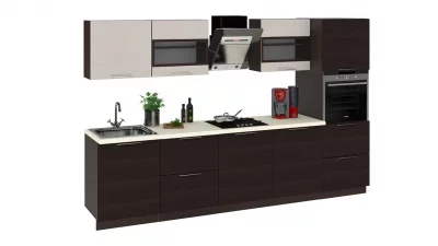 Кухонный гарнитур длиной - 300 см (с пеналом ПБ) «Латте-2»