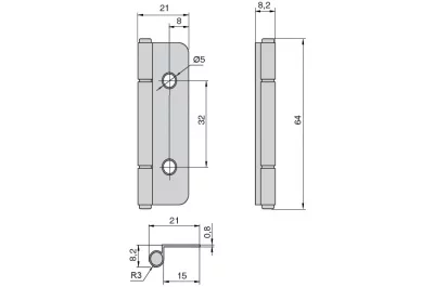 Петля декоративная Evolve 250, отделка железо черное винтаж