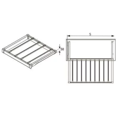 GTV: Вешалка для брюк WG-WSPOD80-10 белая, с доводчиком, полного выдвижения: WG-WSPOD80-10