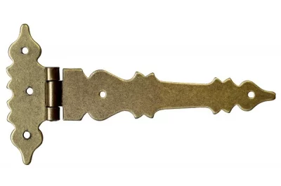 Петля декоративная накладная 152х80х2 , отделка бронза античная