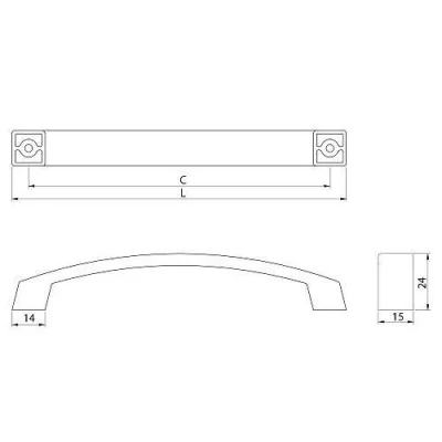 GTV: Ручка UZ G0-256-06 инокс: UZ-G0-256-06