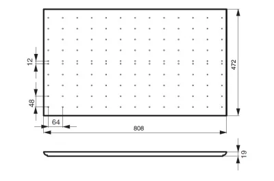 Многофункциональная панель в базу 900, МДФ/ламинат бук