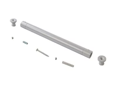 Ребро жесткости 235 мм, крепление профиль/стена CAFIM (комплект: труба + крепление), серебро