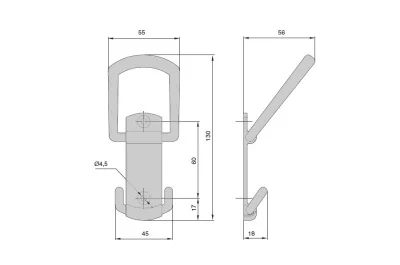 Вешалка, отделка бронза темная