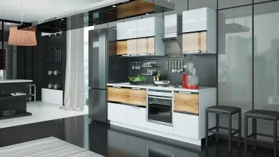 Кухонный гарнитур длиной - 210 см (со шкафом НБ)