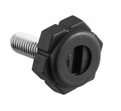 GTV: Ножка с регулировкой M6, шестигранная, черная NM-STOPKSZESTK-M6