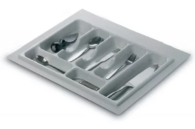Ёмкость в базу 600 для столовых приборов, цвет светло-серый