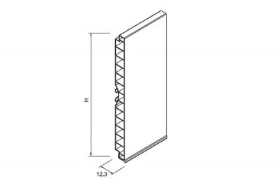 180/813 Цоколь ПВХ Н.150, L=4000, под шлифованную нержавеющую сталь