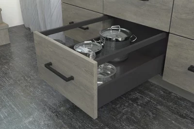 Комплект рейлингов для ящика Indigo, L=450, отделка орион серый