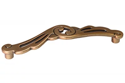Ручка-скоба 128мм, отделка бронза античная французская