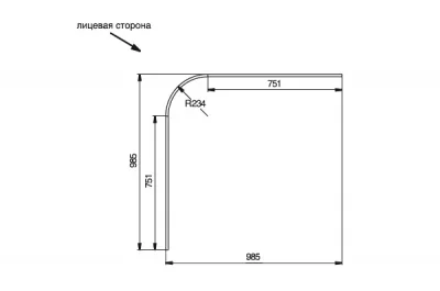 0114 Закругление для цоколя ПВХ Н.120, Позитано NEW