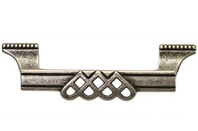 Ручка-скоба 96мм, отделка серебро старое