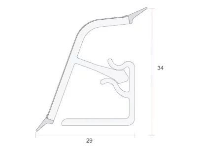 Бортик пристеночный овальный, Азиатская ночь, 34*29 мм, L=4.2м