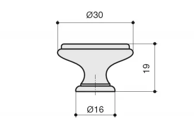 Ручка-кнопка, отделка бронза античная &quot;Флоренция&quot; + керамика