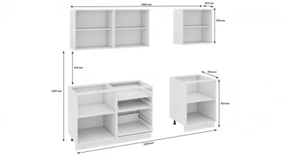 Кухонный гарнитур длиной - 240 см