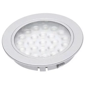 GTV: Светильник LED врезной Alvaro, 12V DC, 1.7W, 24 SMD3528, 200см провод с miniAMP (2 метиза, скоч 3M), холодный белый LD-AL24ZB-53
