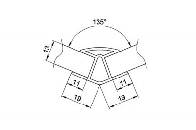 73 Угол 135&quot; для цоколя ПВХ, L=4000, орех морёный