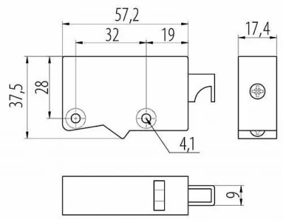 GTV: Навес кухонный универсальный коричневый ZK-ZAW-R0-30