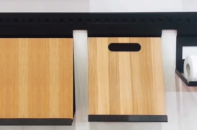 Полка для разделочной доски, 250х120х320мм, отделка черный бархат (матовый)