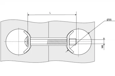 Стяжка столешницы L=190мм, отделка цинк (за 100 штук)