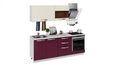 Кухонный гарнитур длиной - 210 см (со шкафом НБ)