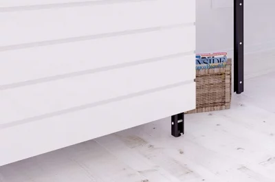 Ножка декоративная Бруклин, h.150, отделка черный бархат (матовый)+белый