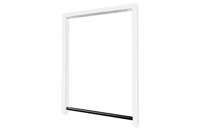 Опора для стола Ливерпуль, h.820, отделка белый бархат (матовый)+черный