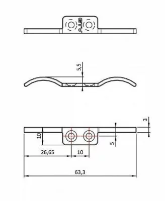 GTV: Стопор системы MITO, пластик A-POZ-MITO