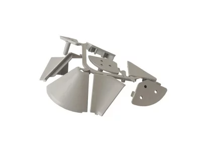 Комплект соединителей треугольного пристеночного бортика FIRMAX,(4части) пластик, серый