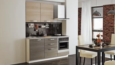 Кухонный гарнитур длиной - 180 см (со шкафом НБ)