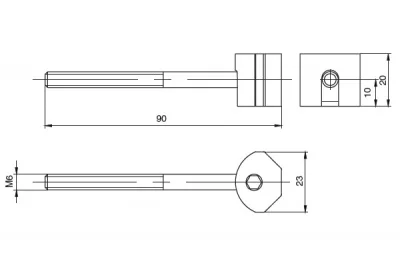 Стяжка каркаса UT Midi ST6x90мм, отделка цинк
