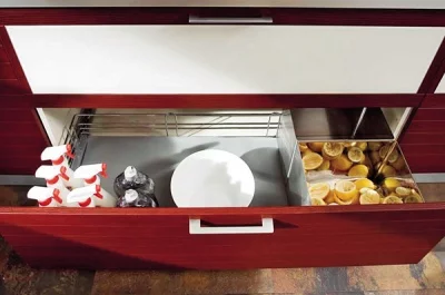 Сетка выкатная сплошная под мойку в базу 900, с доводчиком Blumotion