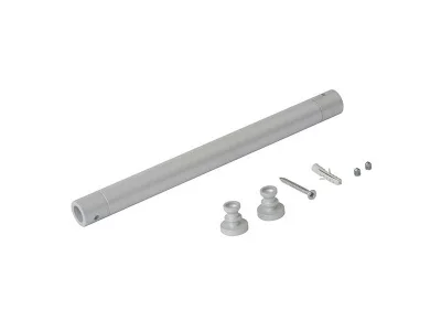 Ребро жесткости 235 мм, крепление профиль/стена CAFIM (комплект: труба + крепление), серебро