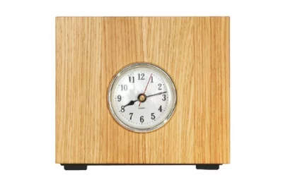 Подставка с часами, 160х132мм, отделка дуб/белый бархат (матовый)