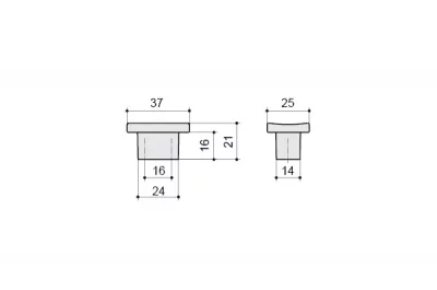 Ручка-кнопка 16мм, отделка хром глянец