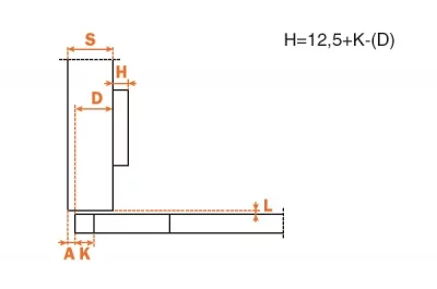 Петля 94" накладная для стекла
