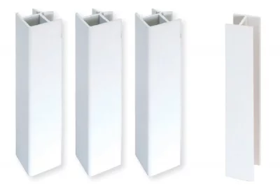 Комплект угловых элементов для цоколя ПВХ H.150, белый