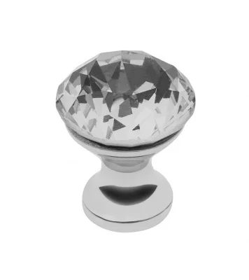 Ручка-кнопка CRYSTAL PALACE B 20мм, хром/стекло GTV GZ-CRPB20-01