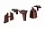 Комплект угловых элементов для овального бортика M3000/M3010, цвет 04 коричневый