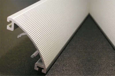 Бортик овальный SH нерж.сталь, рифлёный, L=4100мм