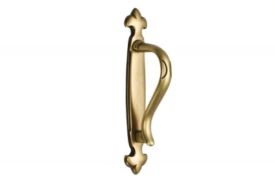 Ручка-скоба 64мм с накладкой, отделка бронза матовая