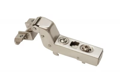 Петля 110 вкладная с доводчиком, для алюминиевой рамки, Clip-on, отделка никель