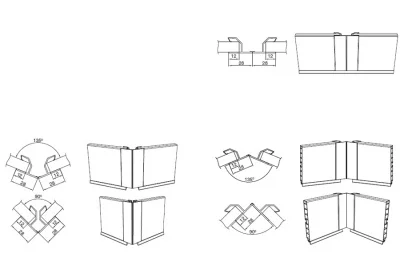 79 Угол универсальный для цоколя ПВХ, L=660, под серебро