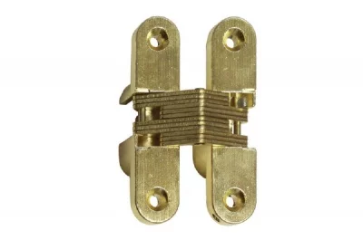 Петля скрытая для дверей и фасадов толщиной от 23мм, отделка латунь