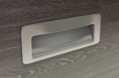 Ручка-скоба врезная, отделка алюминий