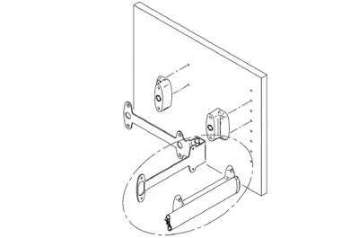 Дополнительная поворотная петля (для выдвижных элементов)