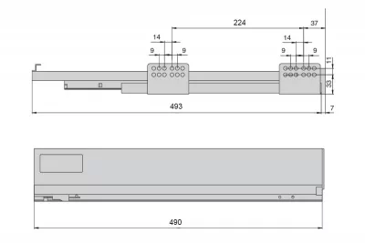 Комплект ящика Indigo H=90, L=500, отделка белая: M-IND2.KIT.500A.WH