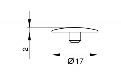 Заглушка для эксцентриковой стяжки, цвет чёрный (за 100 штук)