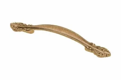 GTV: Ручка мебельная WERONA C=128мм, старое золото UZ-WERON-128-04